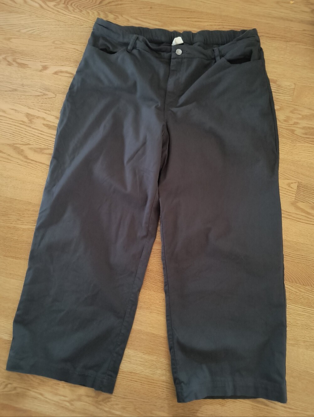 Pact XL Wide Leg Twill Pants Grey